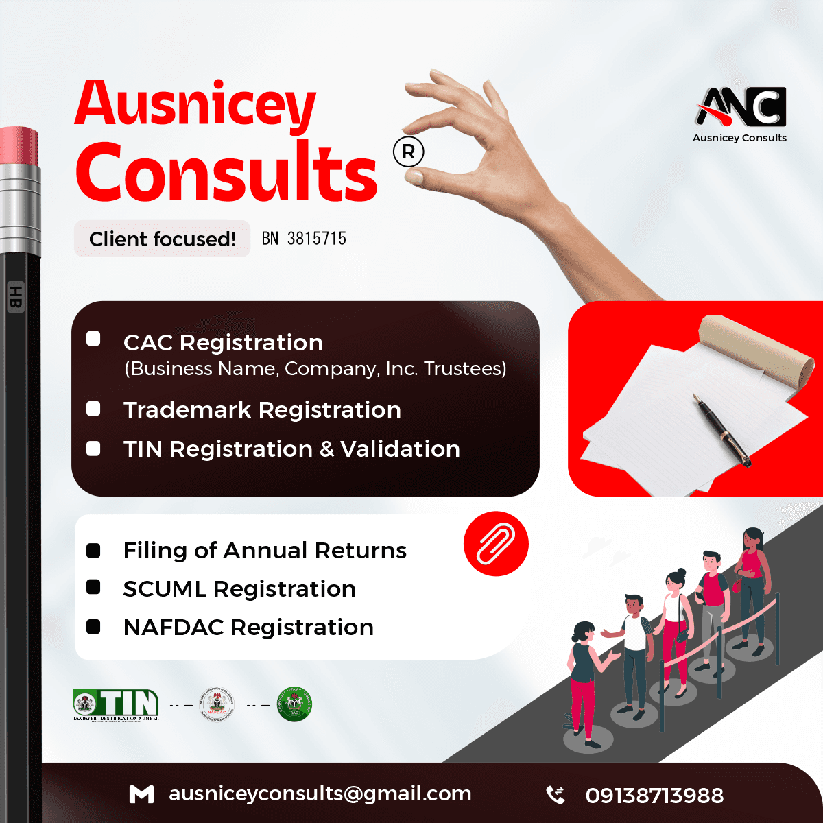 Ausnicey Consults Flyer