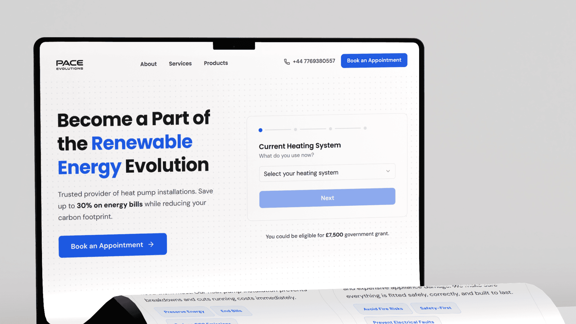 Pace Evolutions Website Design