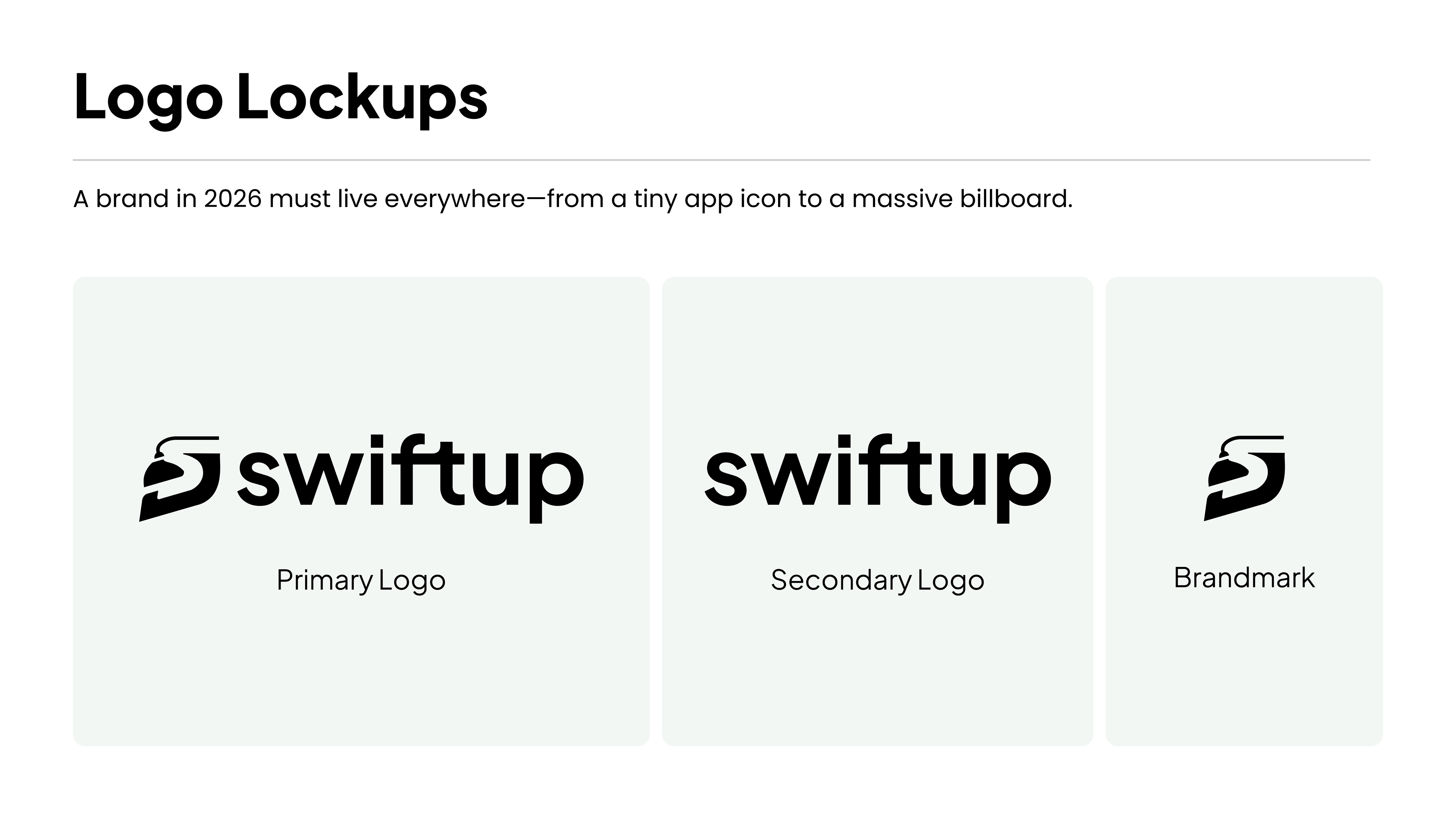 Swiftup logo presentation